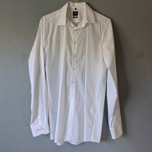 Olymp Level 5 Five business body fit white dress shirt men 17.5/44